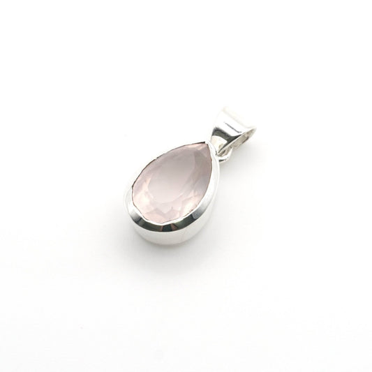 Collar Cuarzo Rosa Facetado