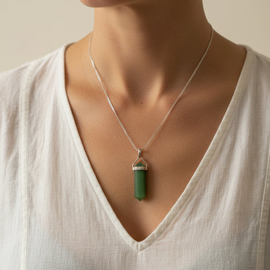Collar Doble Punta de Jade