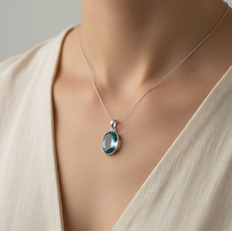 Collar Fluorita Facetada de Bélgica