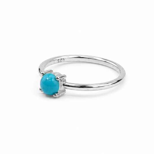 Anillo de Turquesa Redonda