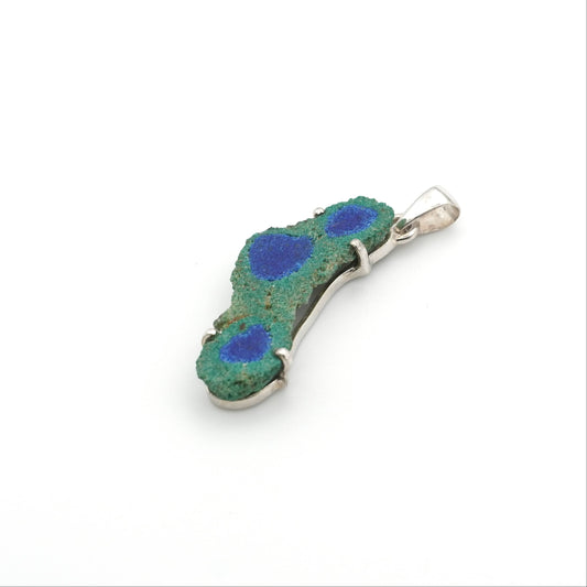 Collar Estalactita Azurita con Malaquita