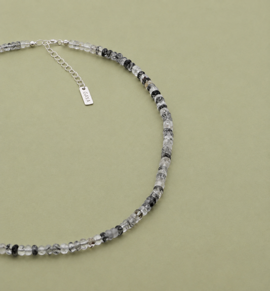 Choker de Cuarzo Turmalinado Natural