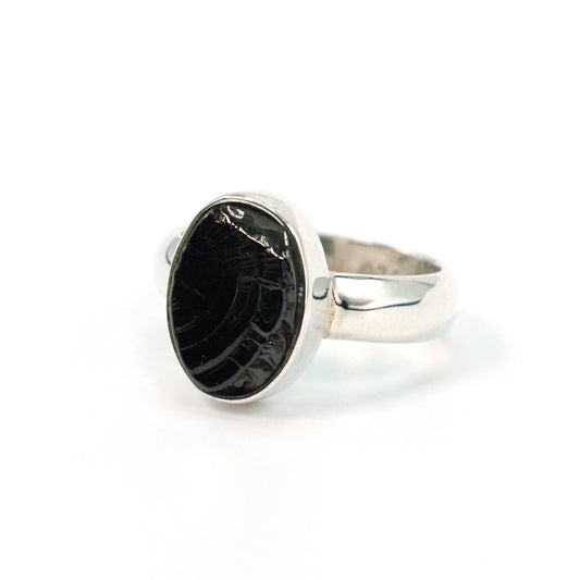 Anillo Shunguita Elite Oval en Bruto