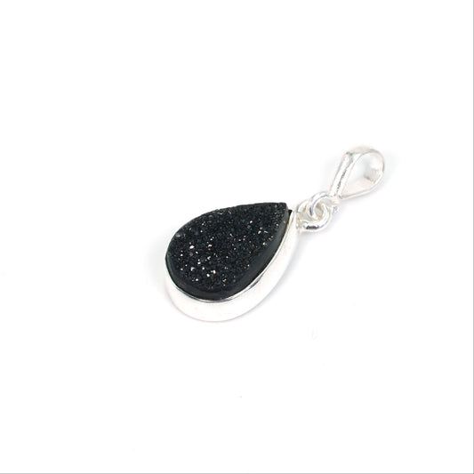 Collar de Agata Druzy Negra