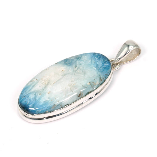 Collar de Glacierita en Bruto Oval