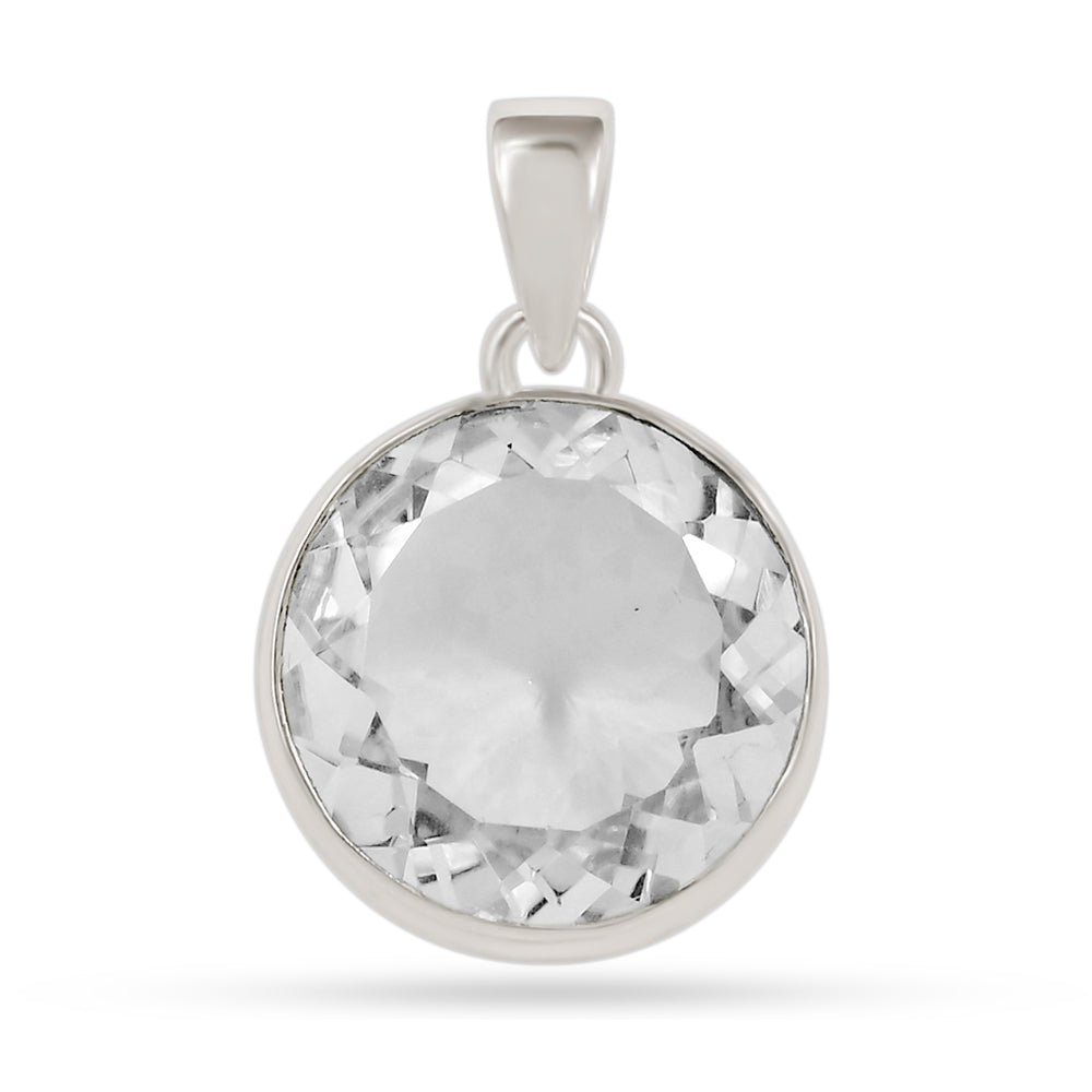 Collar Cuarzo Cristal Facetado Redondo