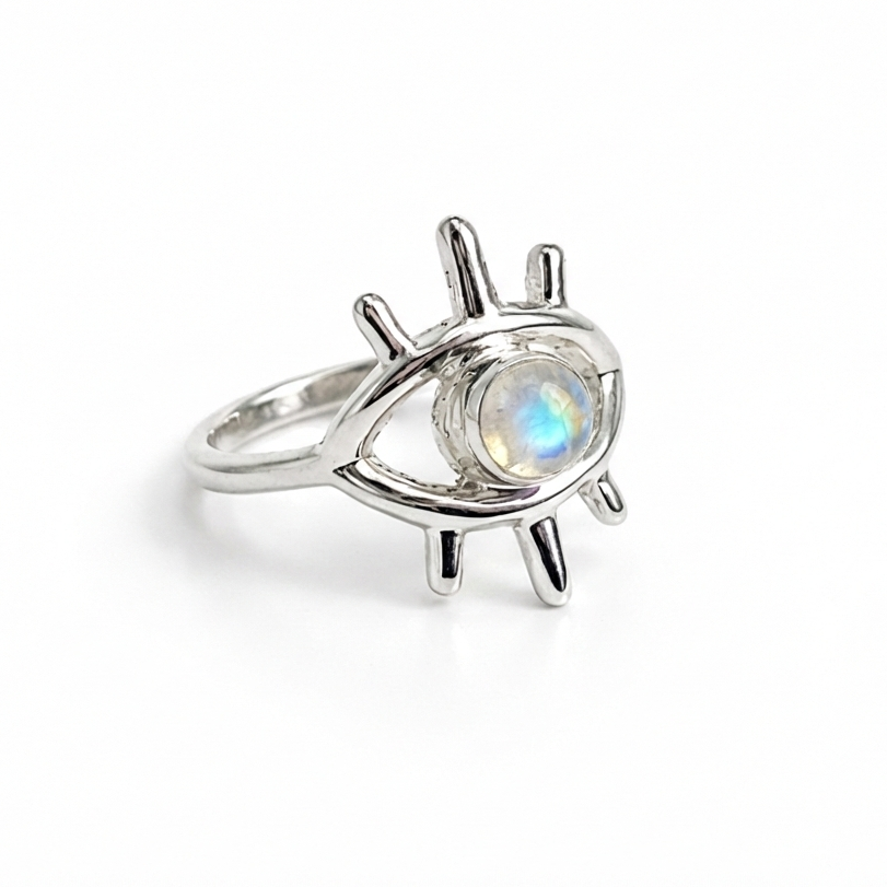 Anillo Ojo Turco con Piedraluna