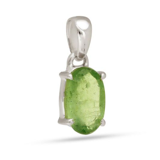 Collar de Kianita Verde Facetada