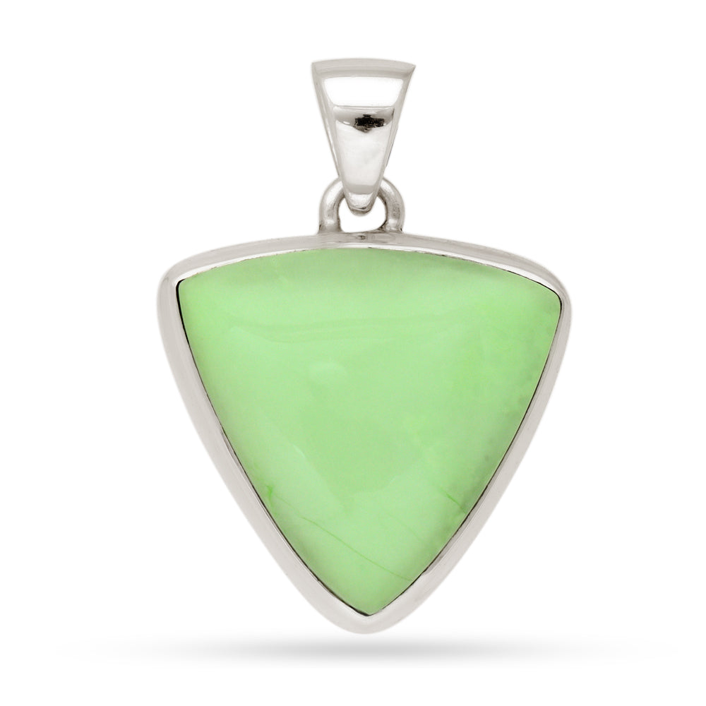 Collar de Crisoprasa Limón Triangulo