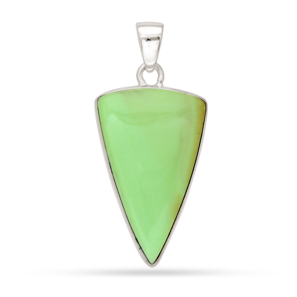 Collar de Crisoprasa Limón Triangular