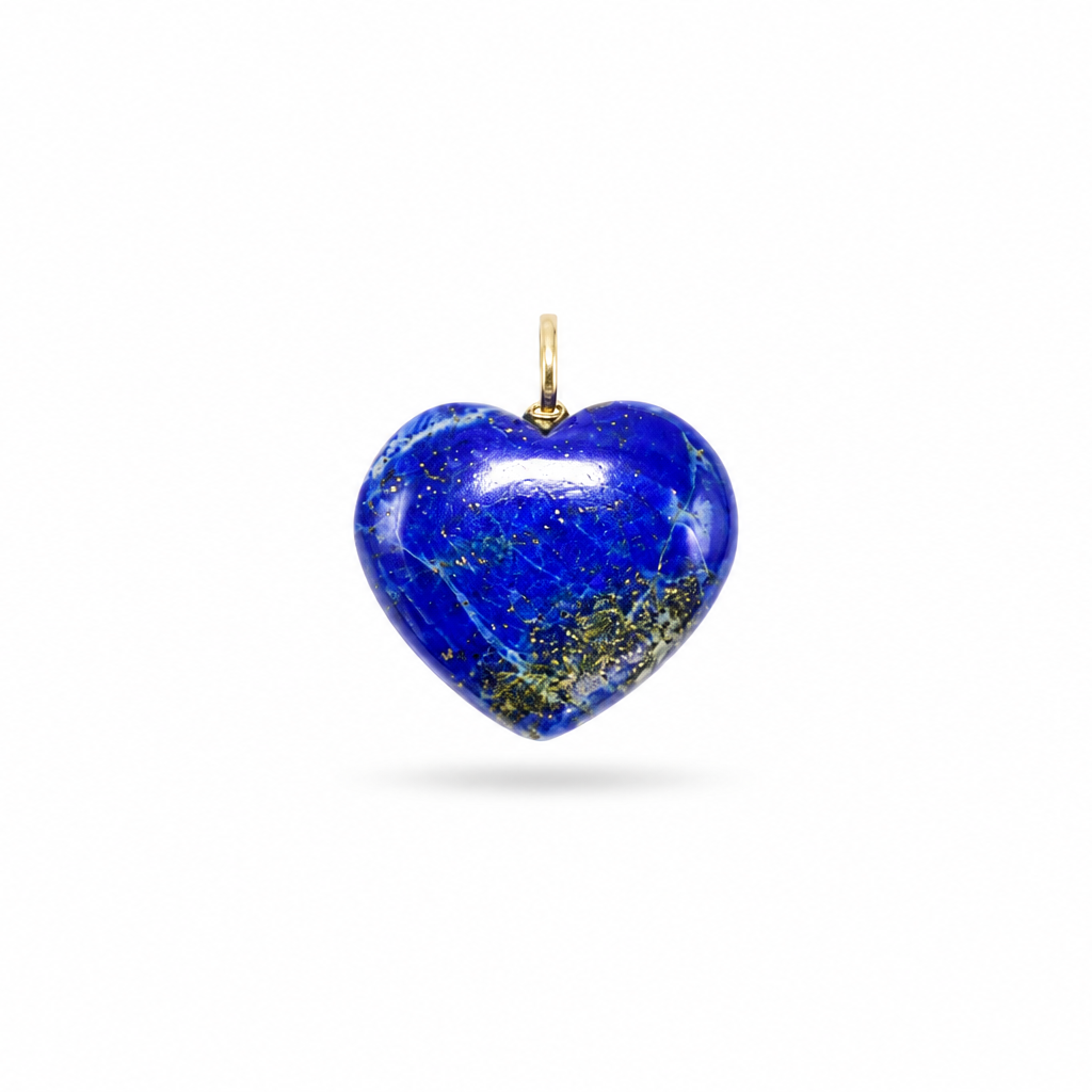 Dije de Lapislazuli Corazón con Topacio