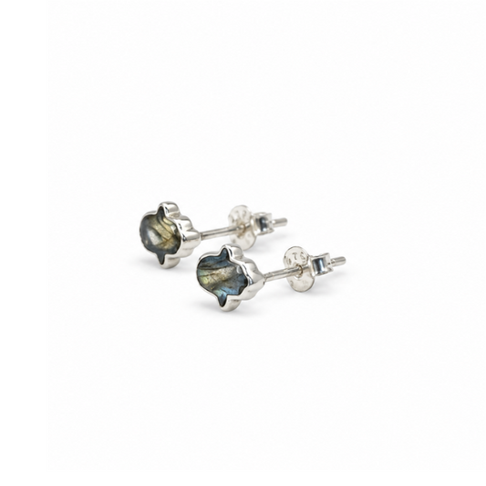 Aretes Hamsa Labradorita