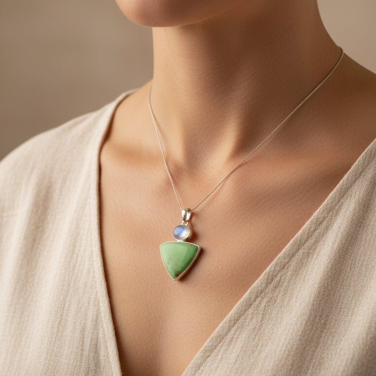 Collar Variscita y Piedraluna