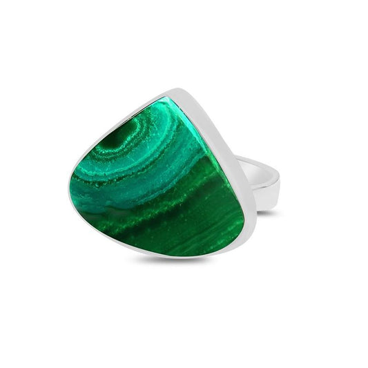 Anillo de Malaquita Corte Corazón