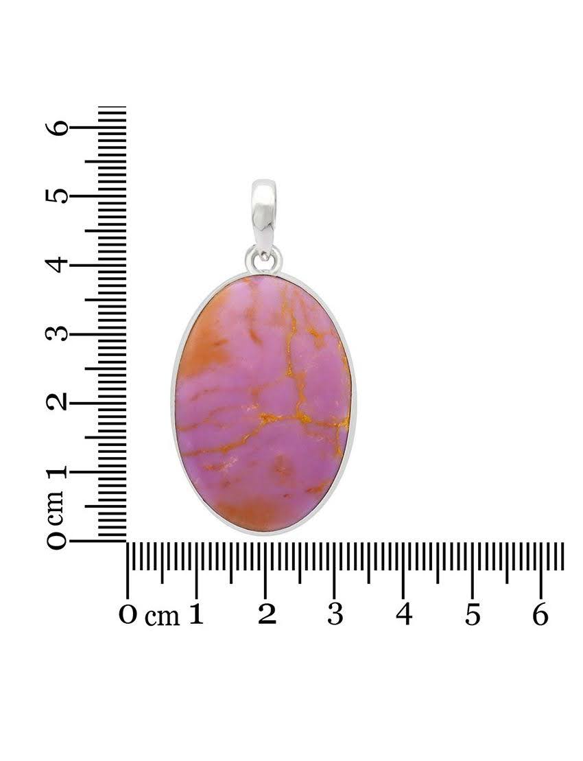 Collar Fosfosiderita Cabujón Oval