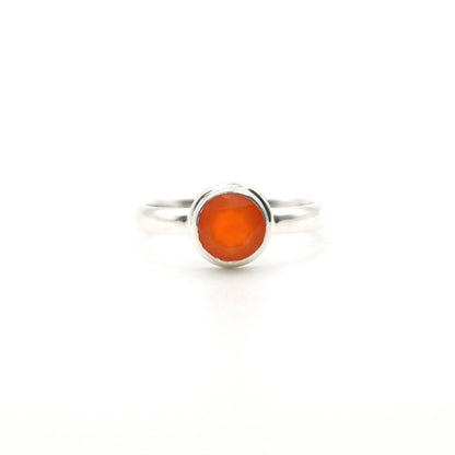 Anillo Cornalina Facetada