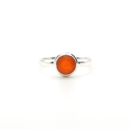 Anillo Cornalina Facetada