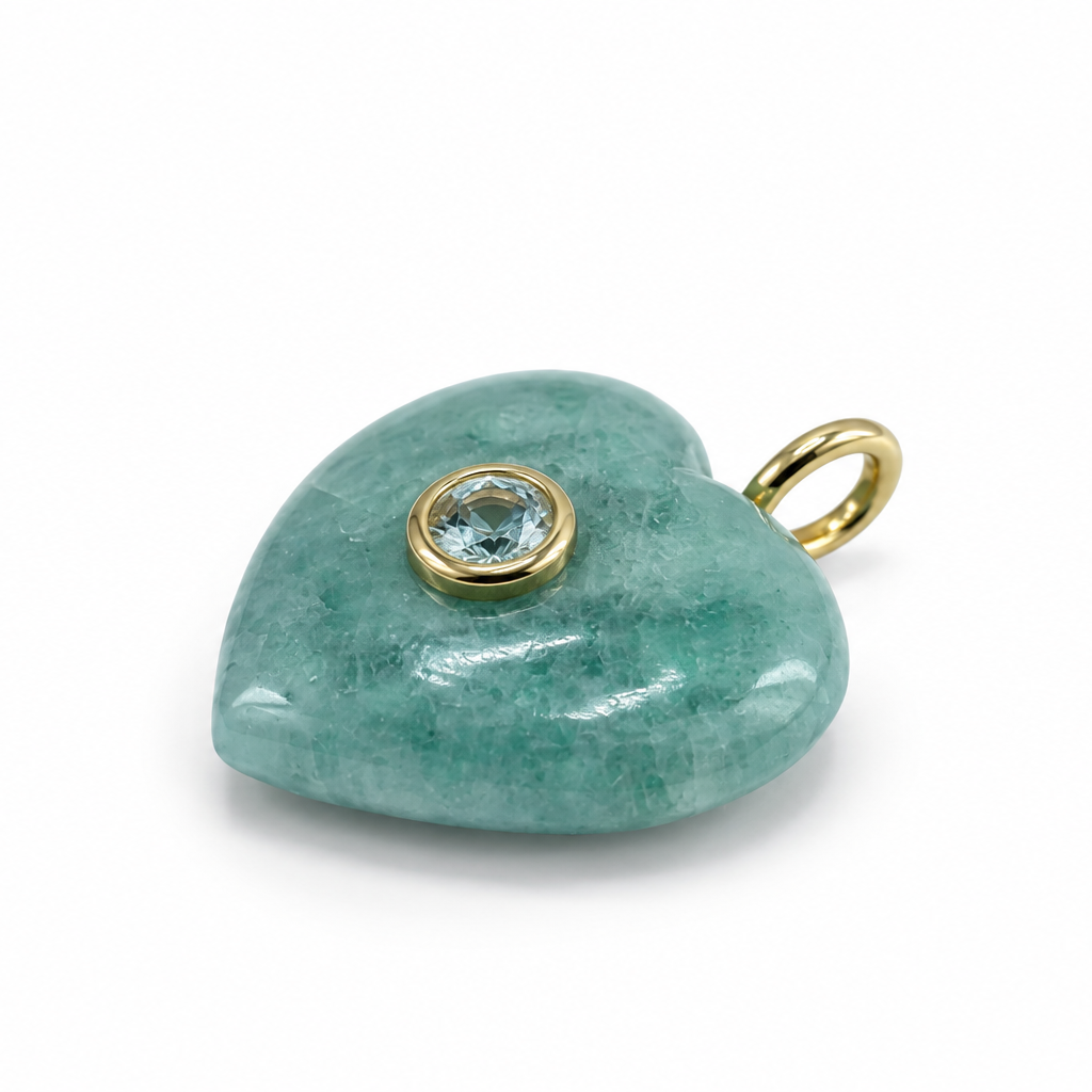Dije de Aguamarina con Topacio Sky Blue