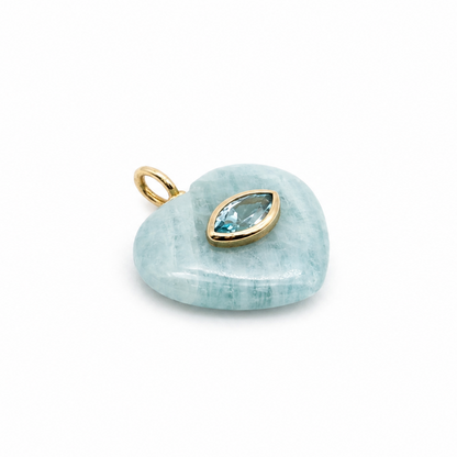 Dije de Aguamarina con Topacio Sky Blue