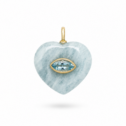 Dije de Aguamarina con Topacio Sky Blue