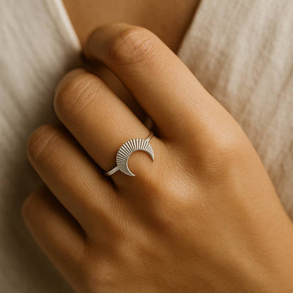 Anillo Luna Bohemia Plata 925