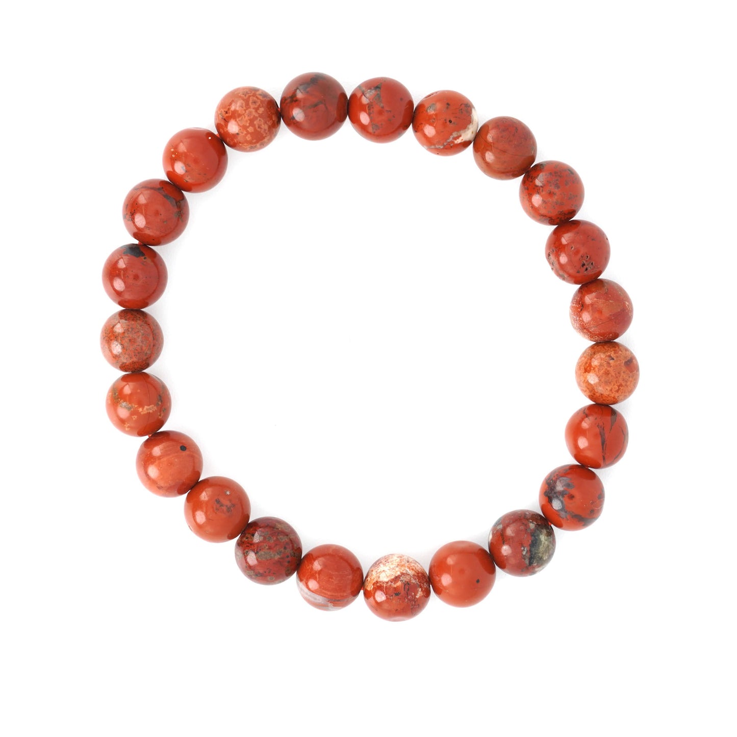 Pulsera Piedra Natural Jaspe Rojo