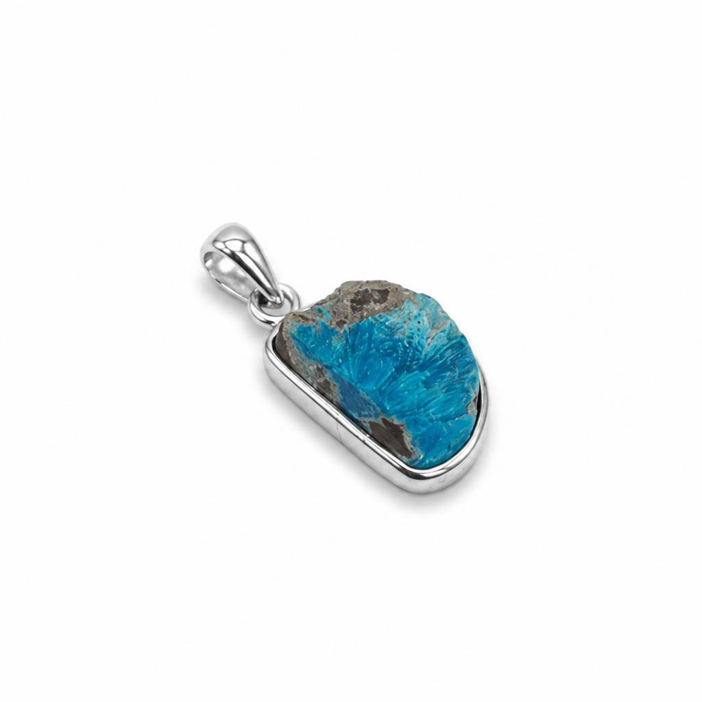 Collar de Piedra Natural Cavansita en Bruto - Pieza de Colección