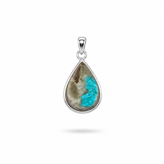 Collar de Piedra Natural Cavansita en Bruto - Pieza de Colección