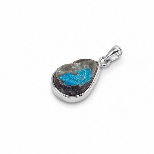 Collar de Piedra Natural Cavansita en Bruto - Pieza de Colección
