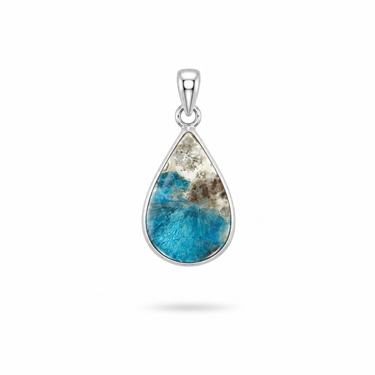 Collar de Piedra Natural Cavansita en Bruto - Pieza de Colección