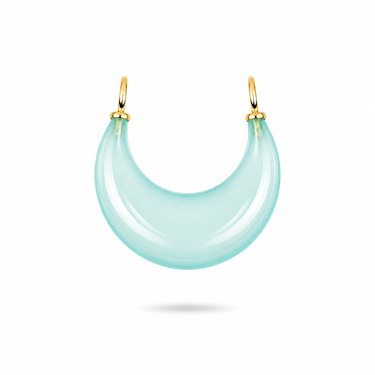 Dije de Luna de Aqua Calcedonia con Amatista