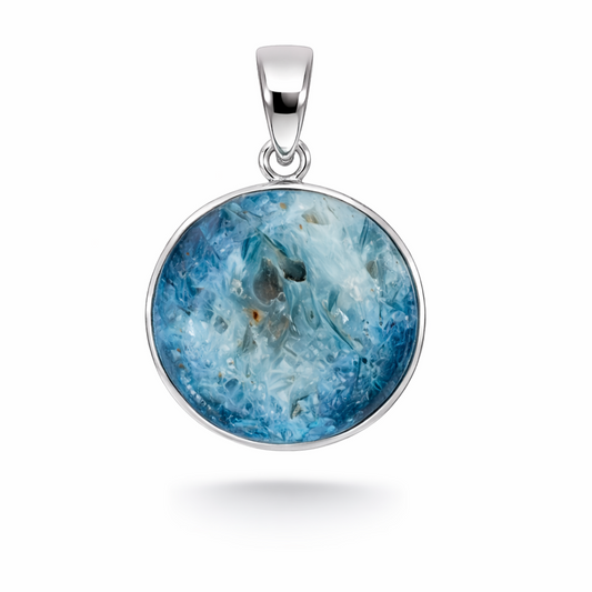 Collar de Glacierita en Bruto Redonda