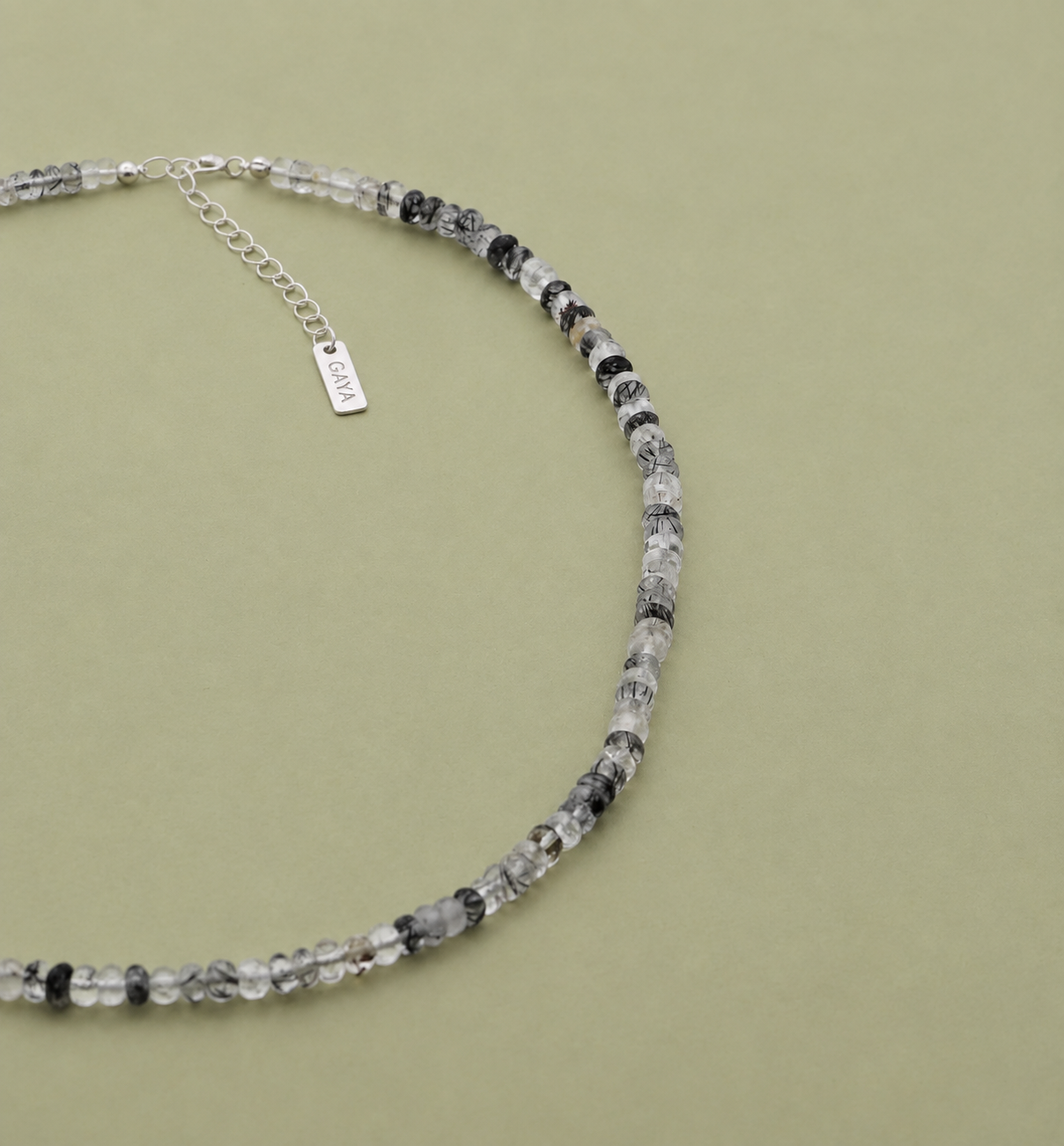 Choker de Cuarzo Turmalinado Natural