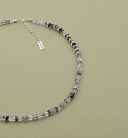Choker de Cuarzo Turmalinado Natural