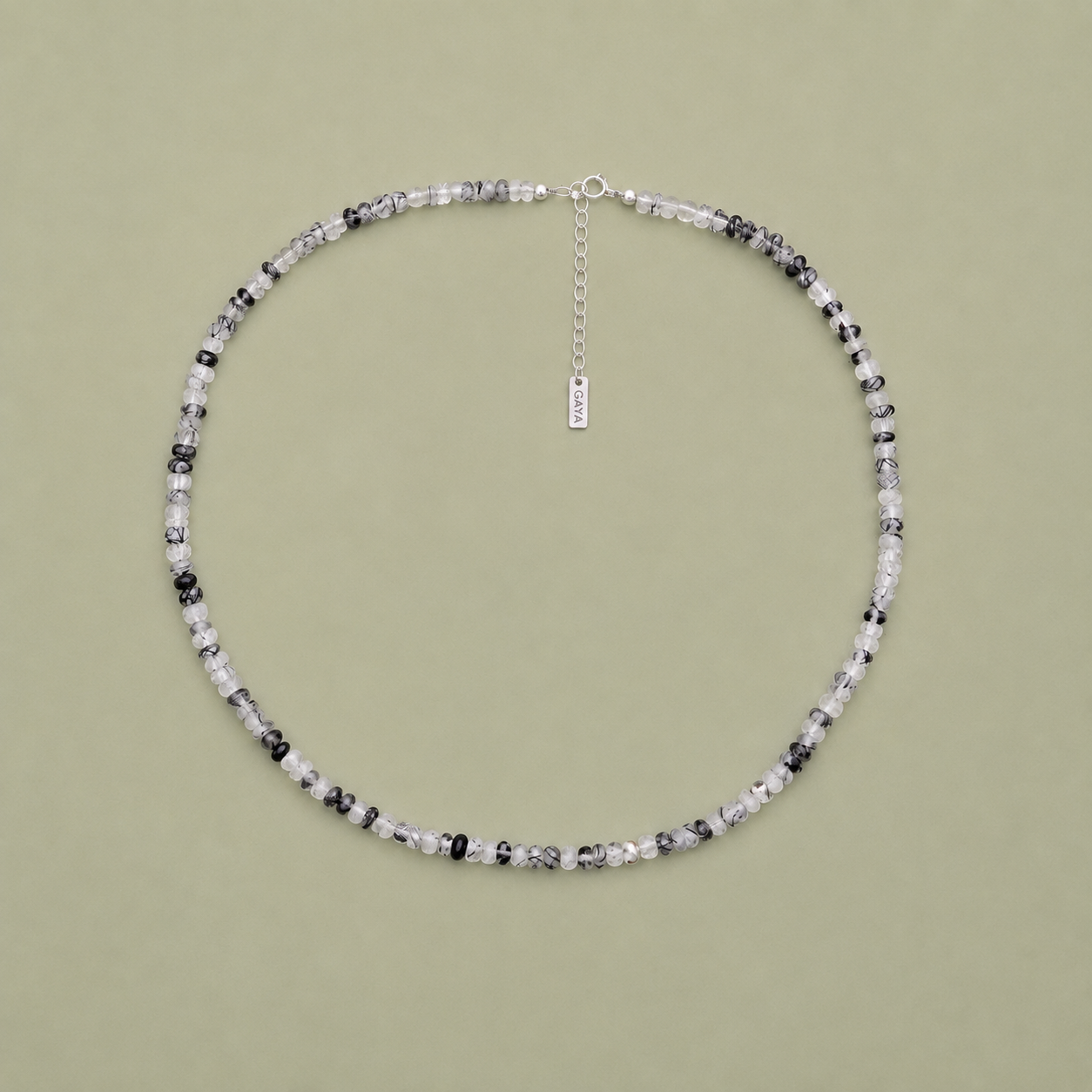 Choker de Cuarzo Turmalinado Natural