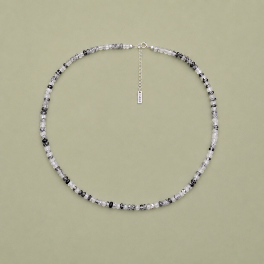 Choker de Cuarzo Turmalinado Natural