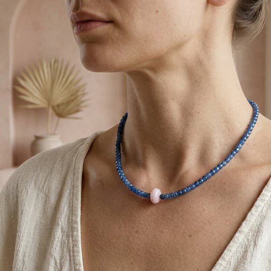Choker de Kianita y Kunzita
