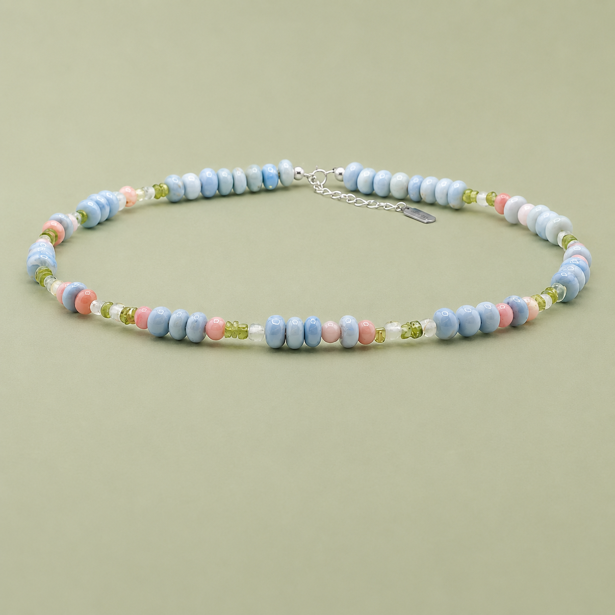 Choker de Opalo Azul Multigema