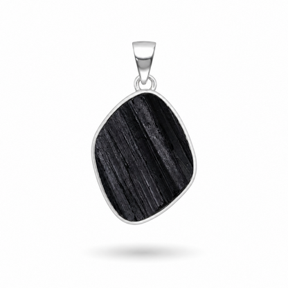 Dije de Piedra Natural Turmalina Negra en Bruto