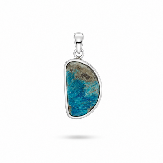 Collar de Piedra Natural Cavansita en Bruto - Pieza de Colección