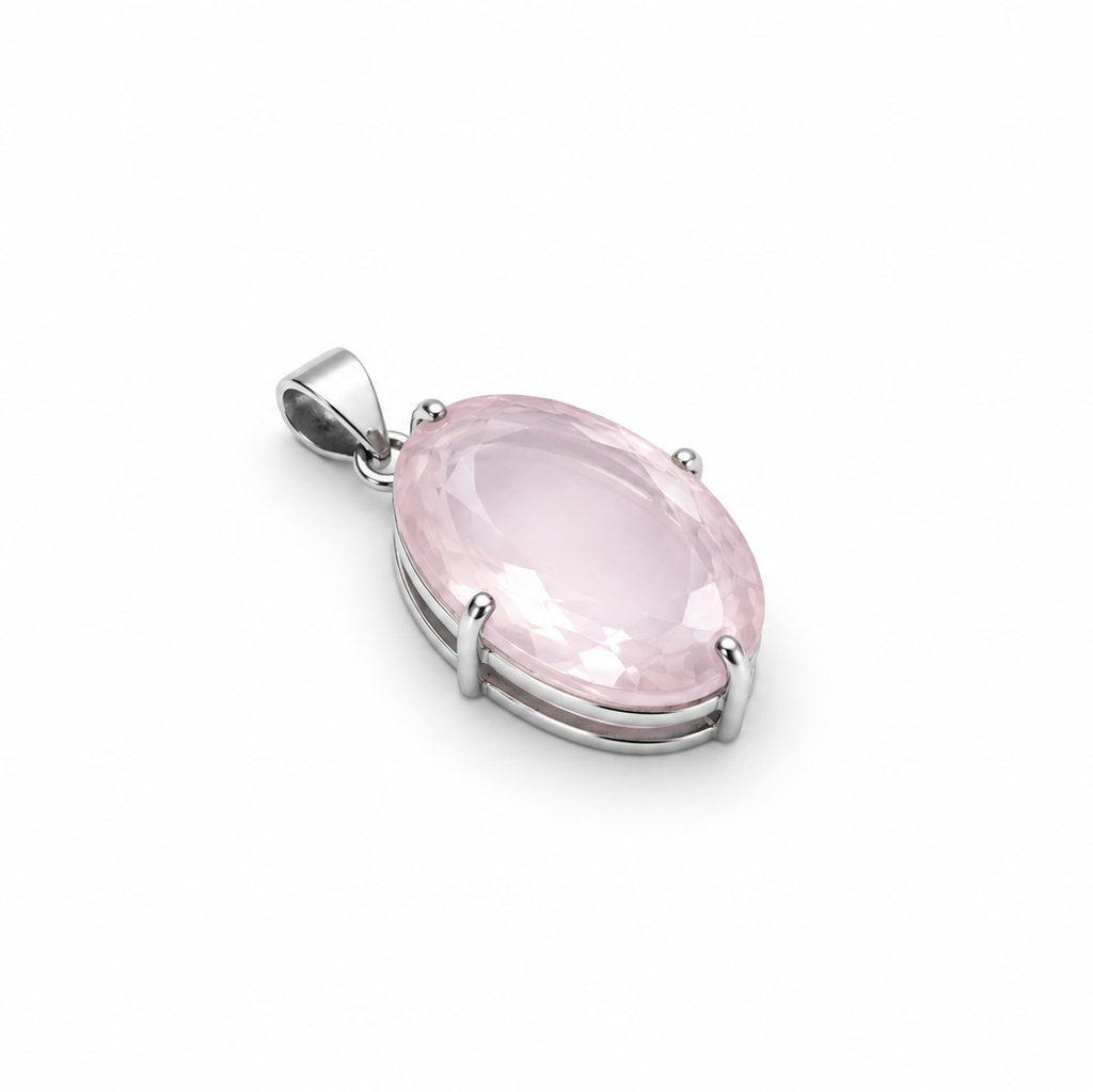 Dije de Cuarzo Rosa Imperial XL - Pieza de Colección