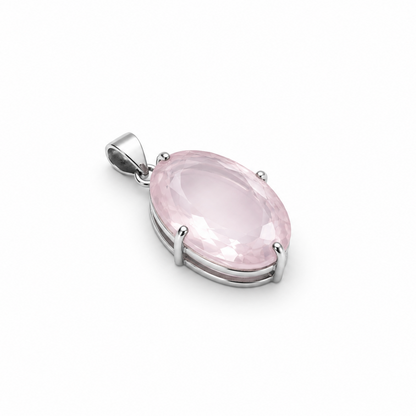 Dije de Cuarzo Rosa Imperial XL - Pieza de Colección