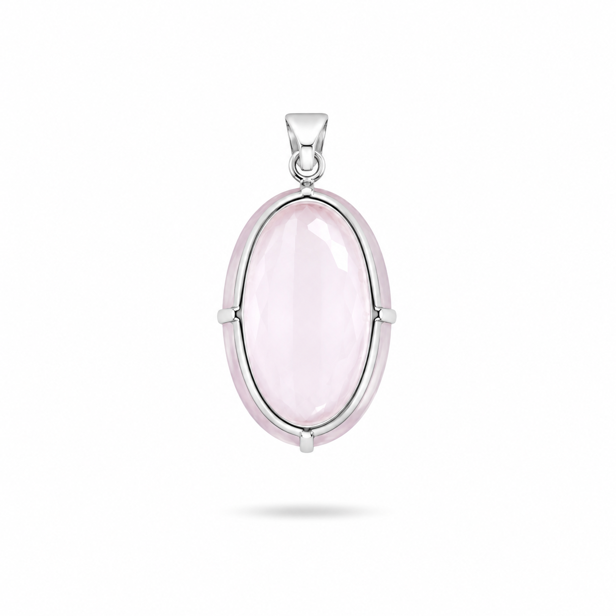 Dije de Cuarzo Rosa Imperial XL - Pieza de Colección