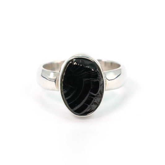 Anillo Shunguita Elite Oval en Bruto