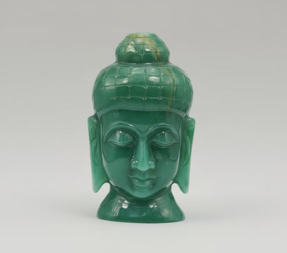 Buda Venturina Verde Natural Tallado a Mano India