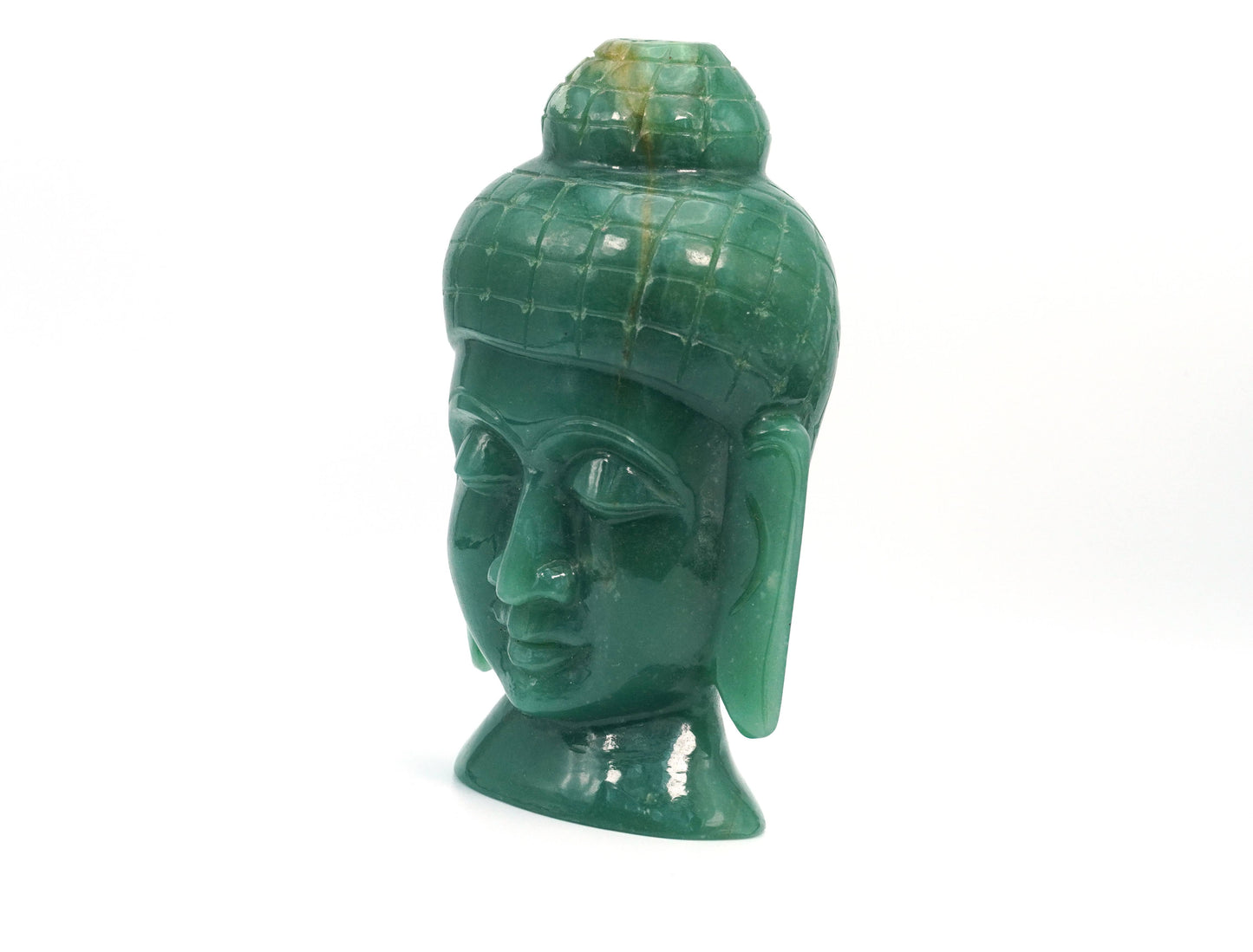 Buda Venturina Verde Natural Tallado a Mano India