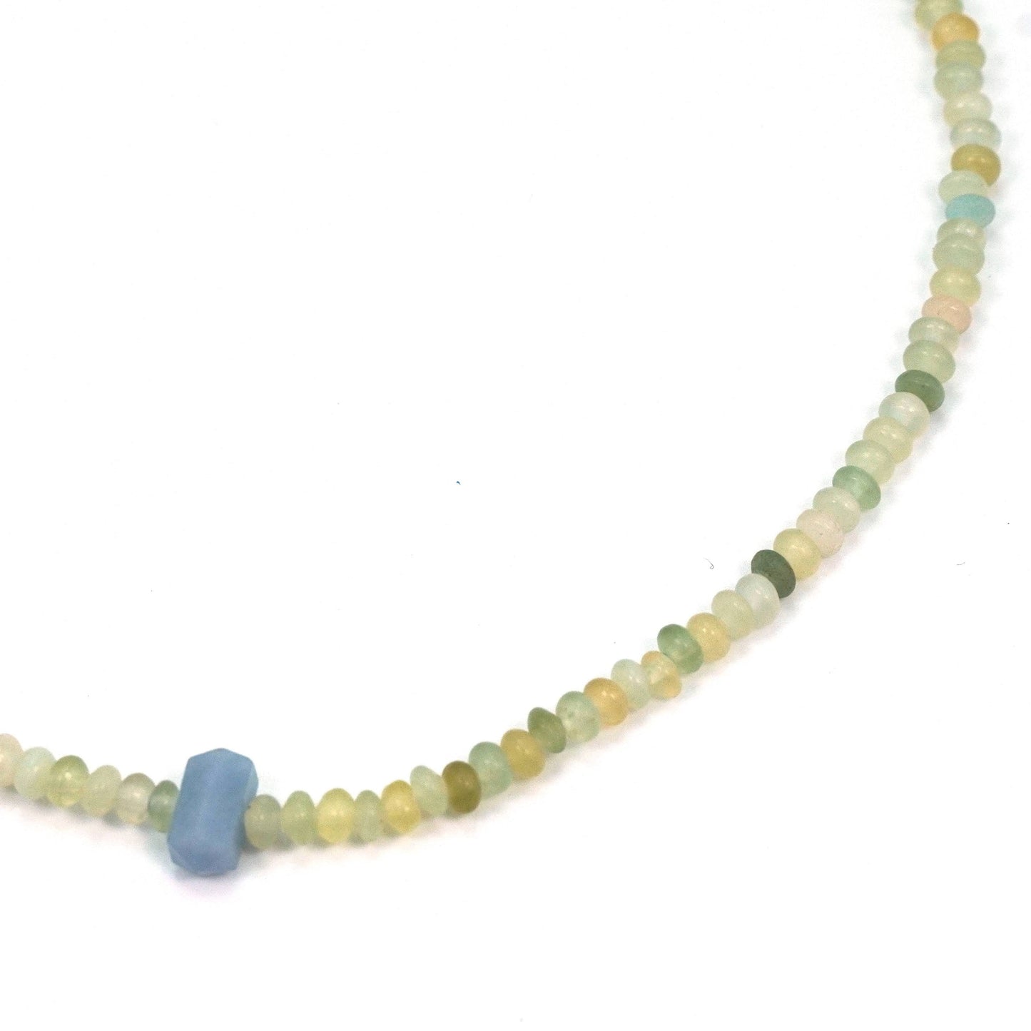 Choker Prehnita y Ópalo Azul