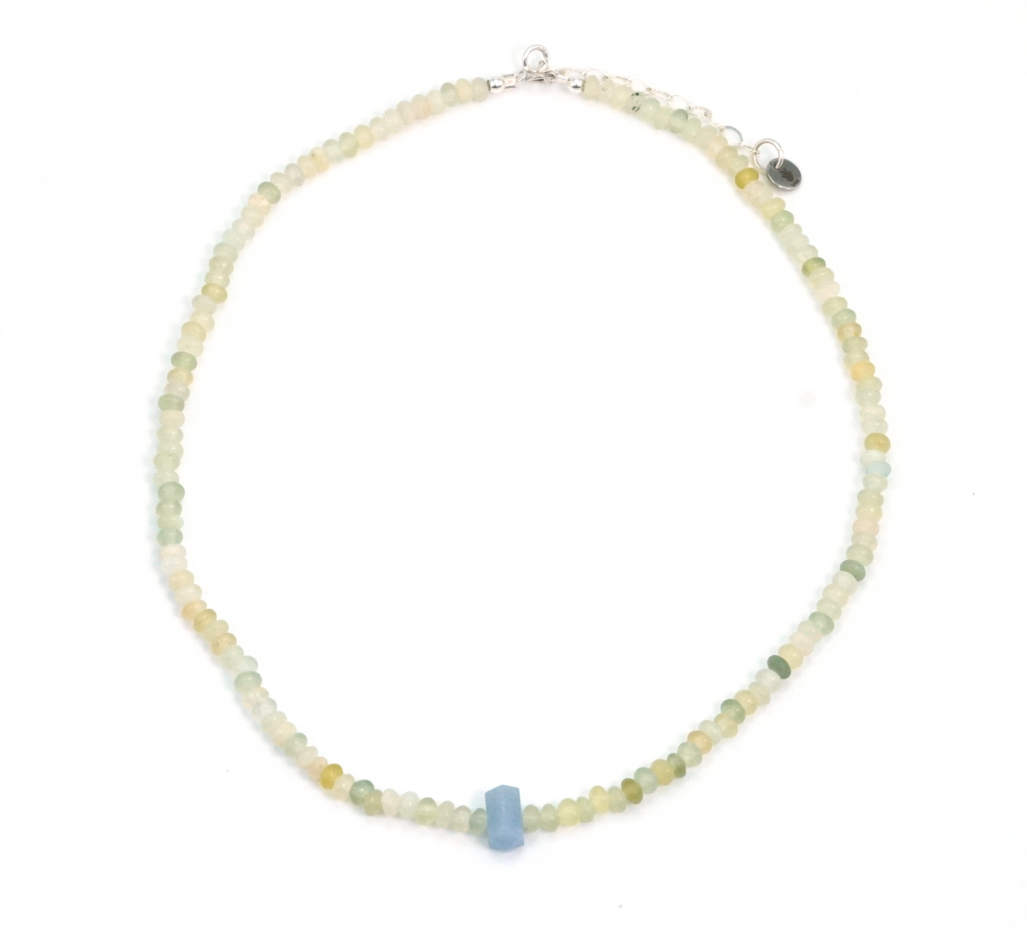 Choker Prehnita y Ópalo Azul