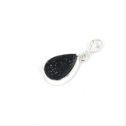 Collar de Agata Druzy Negra