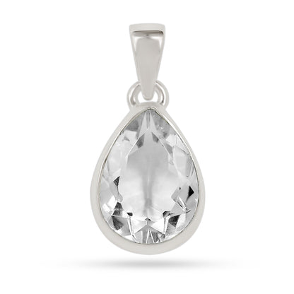 Collar Cuarzo Cristal Facetado Gota